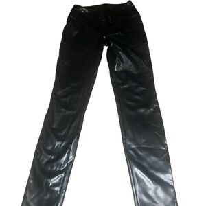 7 for all Mankind Black Faux Leather pants